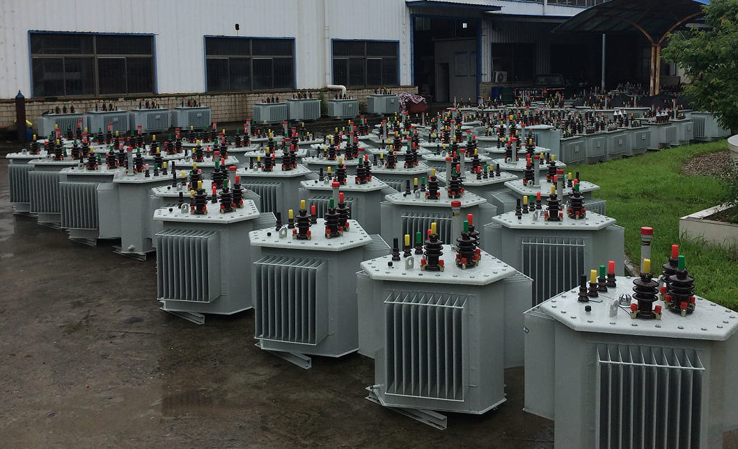 3 phase oil-immersed transformers are used.